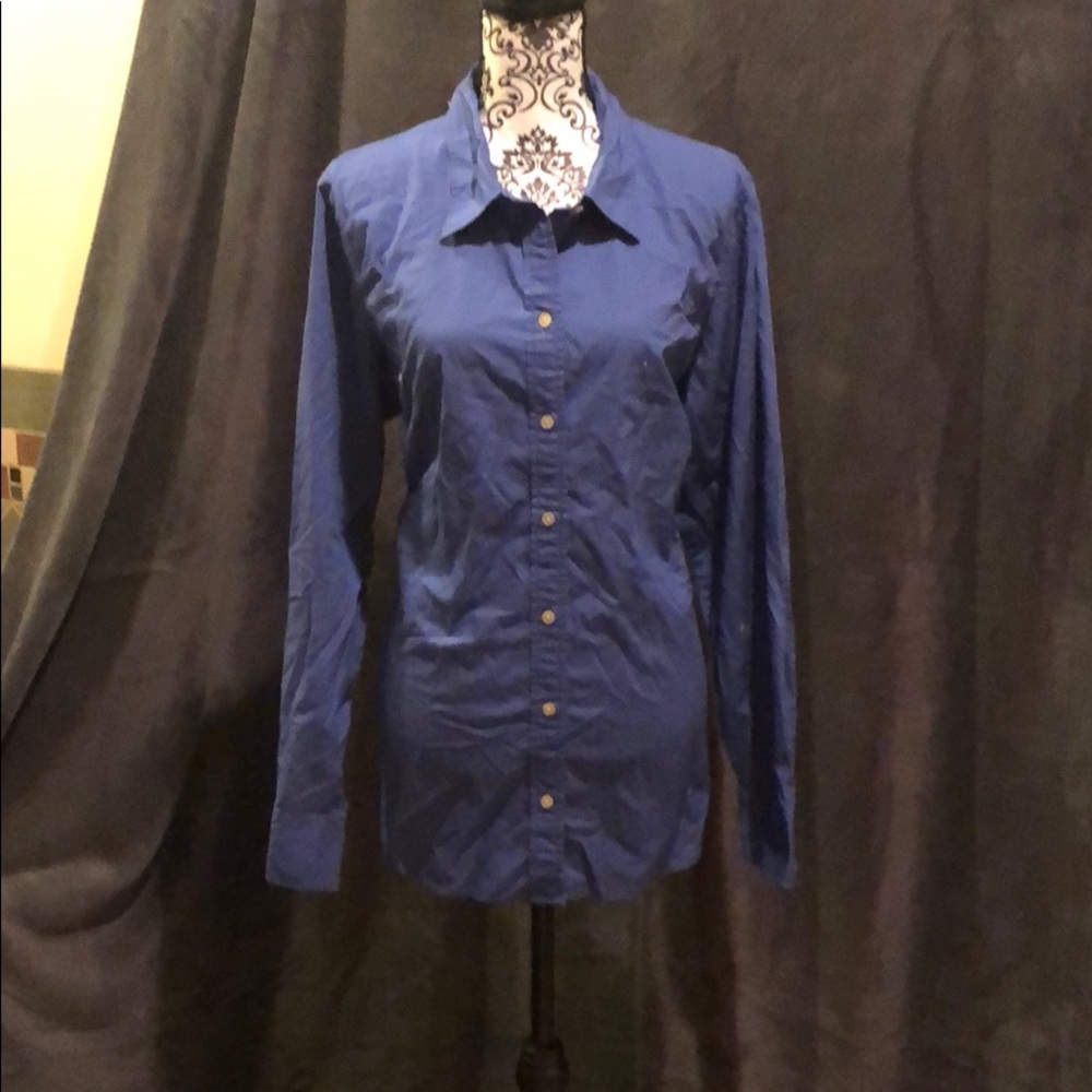 Blue button down dress shirt